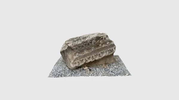 Carved Architectural Block with Laurel Motifs