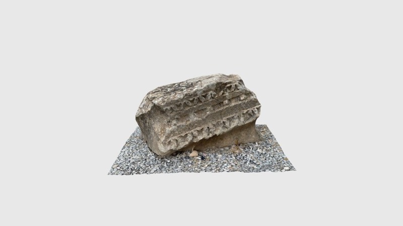Carved Architectural Block with Laurel Motifs