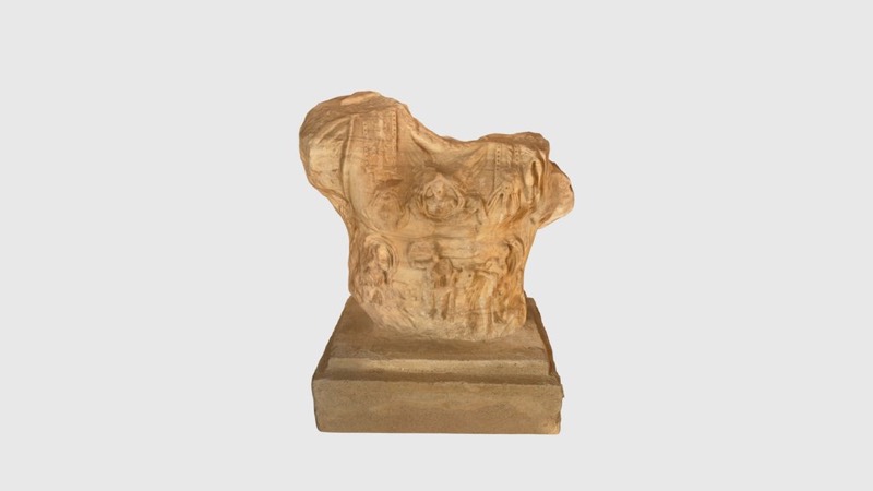 Decorated Bust Fragment – Roman Villas of Carthage