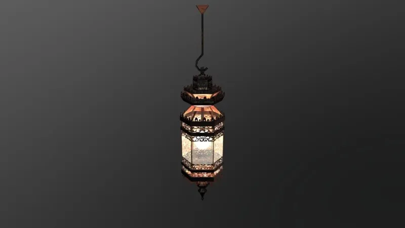 مصباح معلق تونسي مزخرف