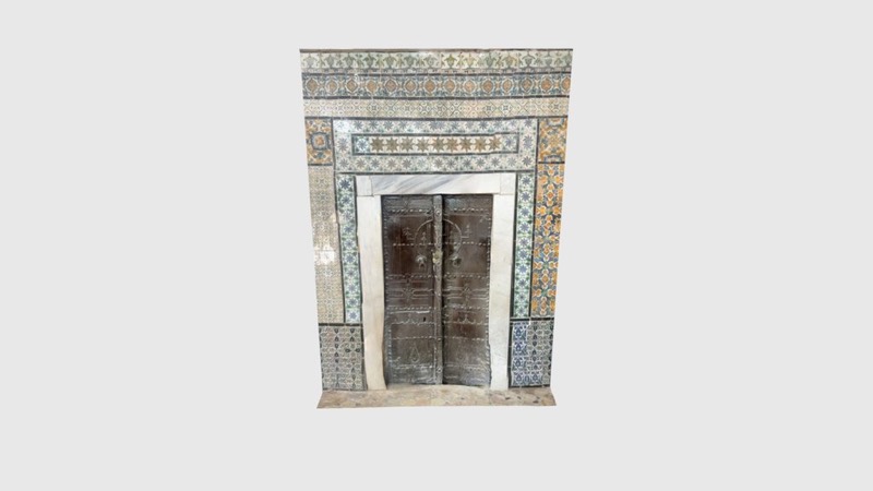 Wooden Door with Tilework – Zawiya of Sidi Sahbi