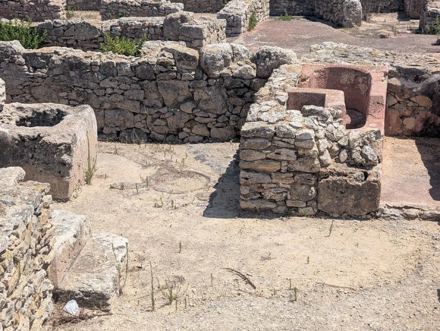 Figure 4: Kerkouane houses often included terracotta bathtubs و drains, as pictured here. Photo: Laura Harrison